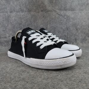 Levis Shoes Womens 8.5 Sneakers Slip On Casual Canvas Comfort Tech Black Flats